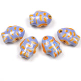 Hand-painted Fish Ceramic Beads For Jewelry Making Necklace Bracelet 18x14mm