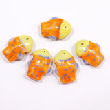Hand-painted Fish Ceramic Beads For Jewelry Making Necklace Bracelet 18x14mm
