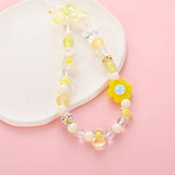 Hand-painted Glazed Flower Perforated Beads DIY Jewelry Making