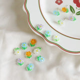 Hand-Painted Small Flowers Resin Patch DIY Jewelry Accessories