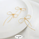 14K Hand-Wound Bow Frame Earrings Pendant DIY Jewelry