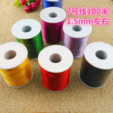 Hand-woven Jade Line 100 M Diy No. 7 Red 1.5mm Chinese Knotted Bracelet