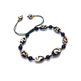 Hand-woven Amulet Bracelet Agate DZI Beads Money hook Totem Adjustable