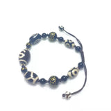 Hand-woven Amulet Bracelet Agate DZI Beads Money hook Totem Adjustable