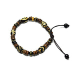 Hand-woven Tibetan Dzi Bead Bracelet Agate 8*12mm Men Women Ornament Bracelet
