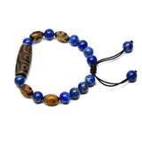 Tibetan Dzi Bead Bracelet Lapis Agate 9eyes DZI Bracelet