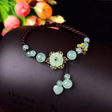 Hand-woven Women Anklet Bead Folk-custom Anklets Flower Transparent Beads