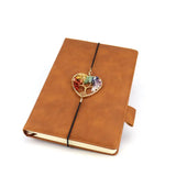 Colorful Gravel Tree Of Life Bookmark Heart Shaped Chakra Crystal Gift