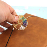Gravel Tree Of Life Bookmark 7 Chakra Rock Crystal