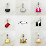 Handbag Briefcase Charms Pendant 925 Silver Jewelry For Women
