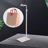 Metal Polished Handbag Display Stand for Shelves Countertop