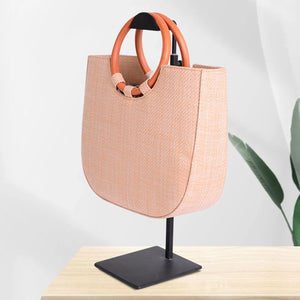 Metal Polished Handbag Display Stand for Shelves Countertop