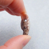 Wolf Head Pink Opal Stone Necklace Pendant 25x17x9mm