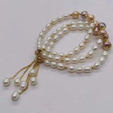 Mixed Freshwater Pearl Bracelet Set Handcrafted with 5-6mm & 8-9mm Pearls
