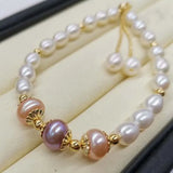 Mixed Freshwater Pearl Bracelet Set Handcrafted with 5-6mm & 8-9mm Pearls