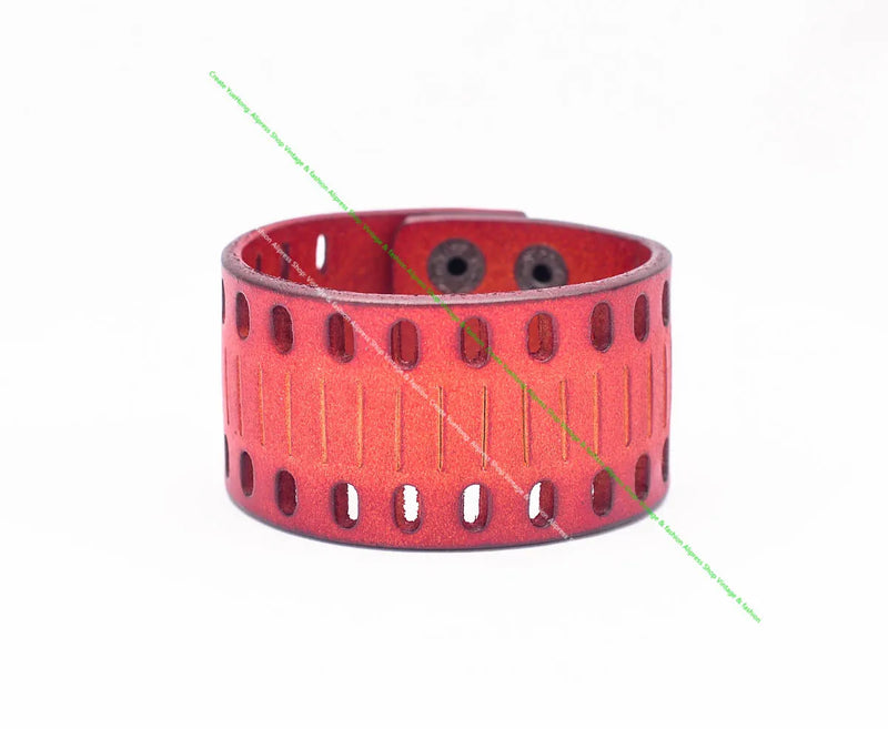 Retro Punk Biker Wide Wrap Leather Bracelet Wristband Cuff Bangle