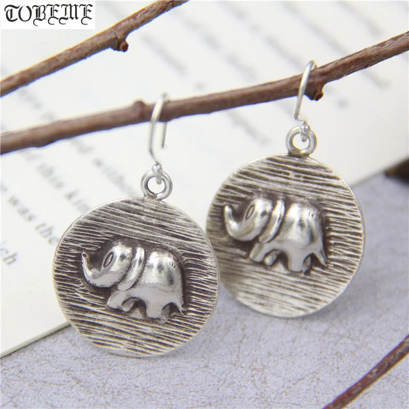 Handcrafted 925 Silver Elephant Earrings for Women