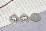 Handcrafted 925 Silver Elephant Earrings for Women