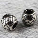 Vintage 925 Silver Large Hole Beads DIY Jewelry Findings