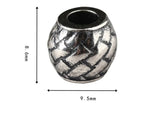 Vintage 925 Silver Large Hole Beads DIY Jewelry Findings