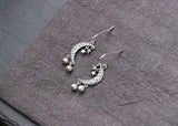 925 Silver Moon Star Earrings Vintage Bohemia Drop Earrings
