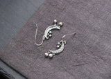 925 Silver Moon Star Earrings Vintage Bohemia Drop Earrings