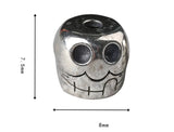 925 Silver Skull Beads Sterling Skeleton Loose Beads DIY Jewelry Findings