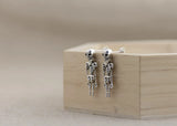 925 Silver Skull Earrings - Handcrafted Skeleton Earrings