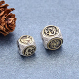 925 Silver Chinese Mythic Beasts Bead Good Luck Loose Beads DIY