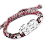 999 Silver Wolf-Bead Bracelet Pure Silver Power Man Bracelet