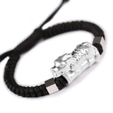 999 Silver Wolf-Bead Bracelet Pure Silver Power Man Bracelet