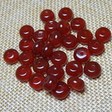 Handcrafted Red Agate Bead Bracelet with Small Abacus Design