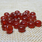 Handcrafted Red Agate Bead Bracelet with Small Abacus Design