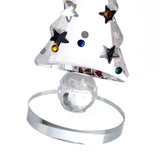 Crystal Christmas Tree Ornaments Clear Glass Figurine Holiday Decor