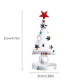 Crystal Christmas Tree Ornaments Clear Glass Figurine Holiday Decor