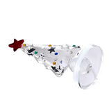 Crystal Christmas Tree Ornaments Clear Glass Figurine Holiday Decor