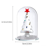 Crystal Christmas Tree Ornaments Clear Glass Figurine Holiday Decor