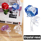 Handcrafted Romantic Crystal Rose Flower Decoration Rose