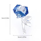 Handcrafted Romantic Crystal Rose Flower Decoration Rose