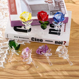 Handcrafted Romantic Crystal Rose Flower Decoration Rose