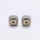 Vintage 925 Silver Lucky Symbol Beads Square DIY Jewelry