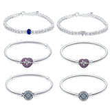 Heart T-Bar Cuff Chain: 925 Sterling Solid Silver Bracelet