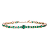 Heart T-Bar Cuff Chain: 925 Sterling Solid Silver Bracelet