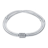 Heart T-Bar Cuff Chain: 925 Sterling Solid Silver Bracelet