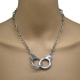 Handcuffs Pendant Necklace Punk Necklaces Metal Chain Collar Gothic Collares