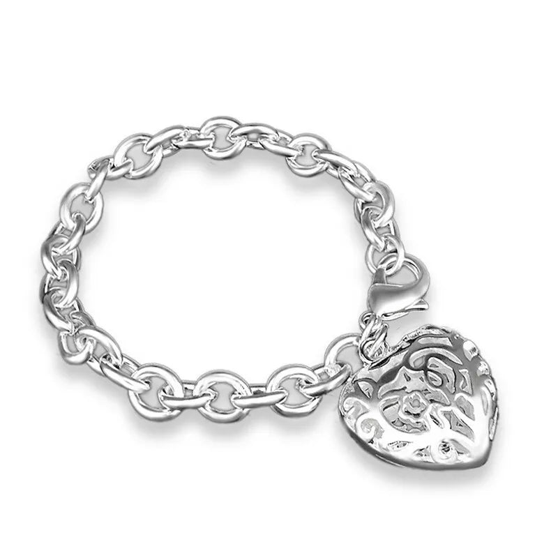 Heart Bracelet Handcuffs Chain Women Jewelry