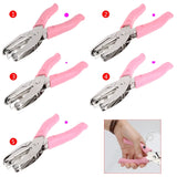Handheld Paper Puncher Round Heart Star Shaped Drill