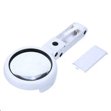 8 LED Lights Magnifier with Stand Portable Foldable 5/11X Magnification