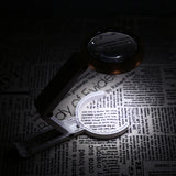 8 LED Lights Magnifier with Stand Portable Foldable 5/11X Magnification