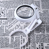 8 LED Lights Magnifier with Stand Portable Foldable 5/11X Magnification